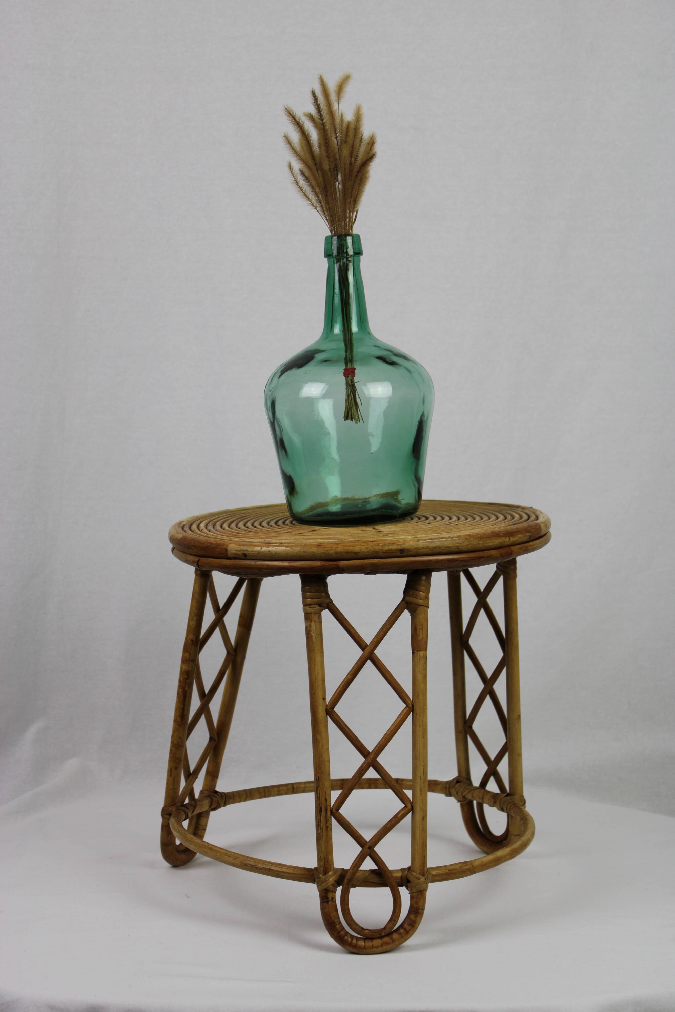 Rattan side table