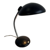 Lampe de table industrielle vintage en métal noir et chrome