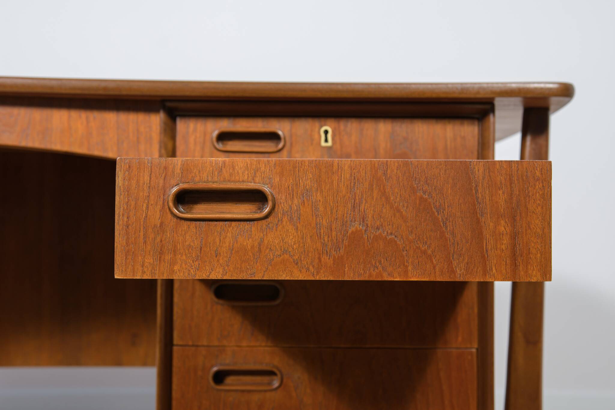 Teak Desk by Svend Åge Madsen for H.P. Hansen, 1960s