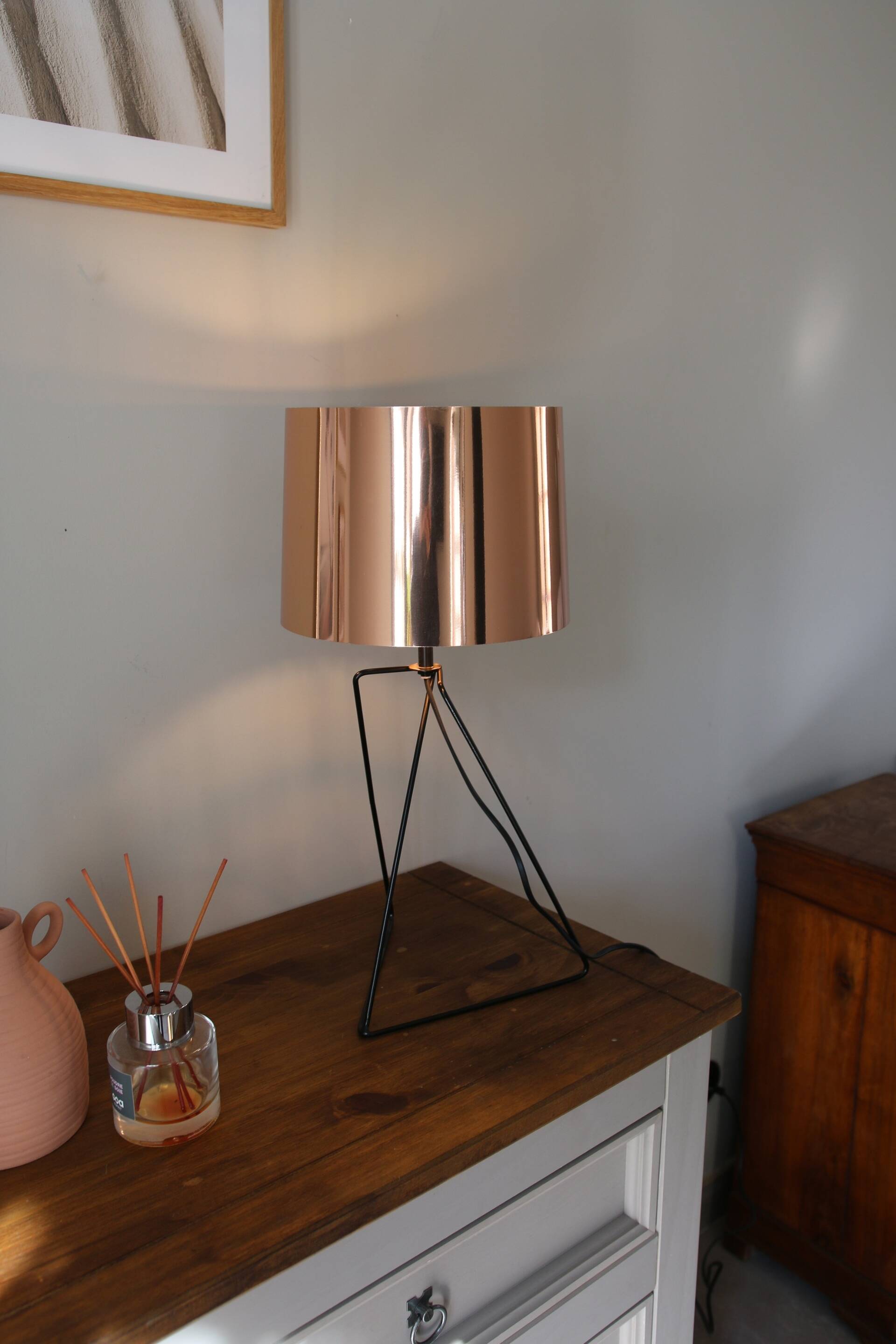 Lampe à poser design industriel, Cuivre et Métal