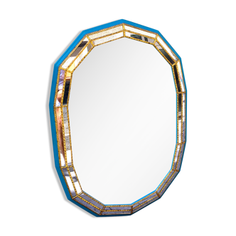 Miroir bleu et or 65x90cm