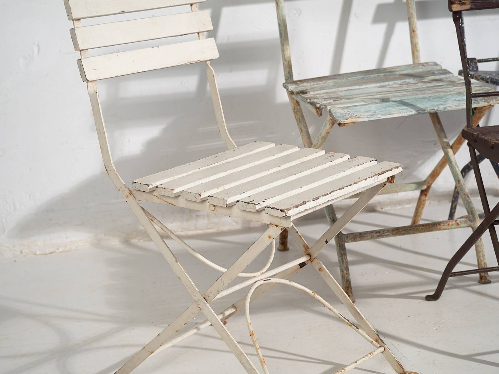 Antique folding garden chairs (c.1920). Set of 4 pieces #34