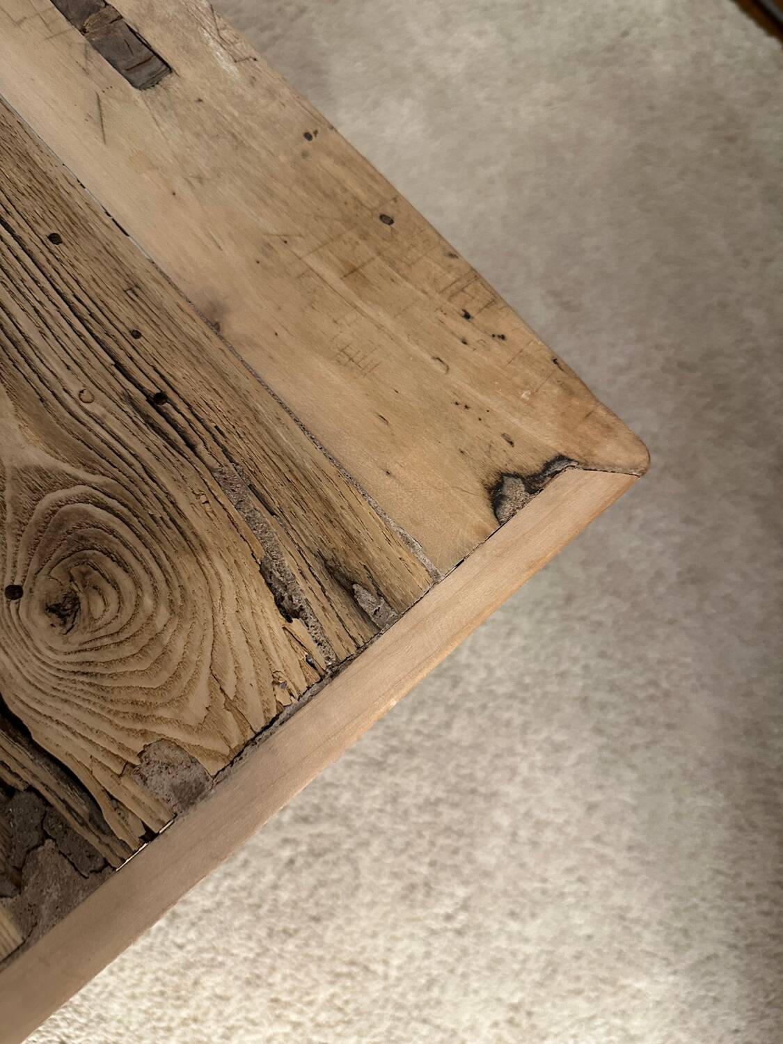 Antique coffee table in elm