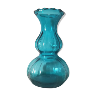 Turquoise blue coloquinte vase