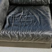Canapé De Sede DS-76, cuir noir, modulable, Suisse, années 70