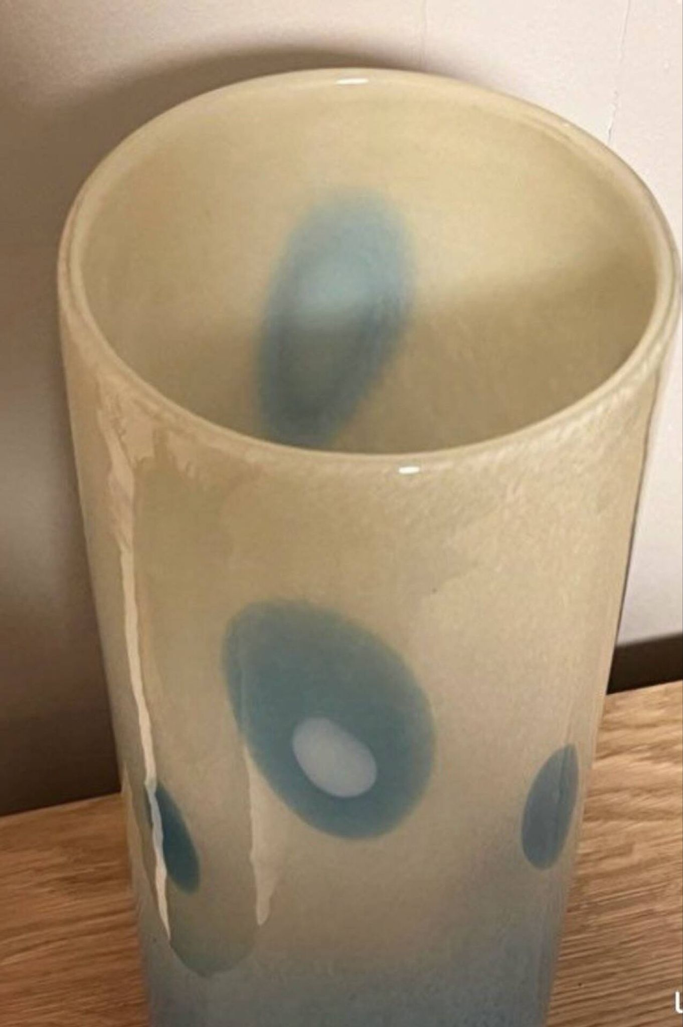 Vintage Murano blown glass roll vase – 1970s