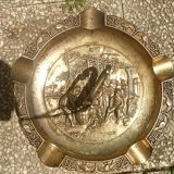 Ashtray on foot gilded metal