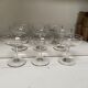 Set of 9 engraved champagne glasses