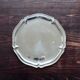 Vintage round tray in shiny silver metal - Bistro style