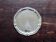 Vintage round tray in shiny silver metal - Bistro style
