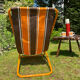 Old orange vintage deckchair