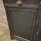 Vintage Parisian black patinated buffet