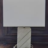 Sclupted stone lamp base with lampshade