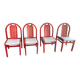 4 chaises bois rouge Baumann Argos