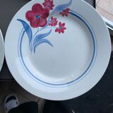 6 porcelain dessert plates from Gien pontoise