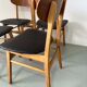 Danish design chairs in teak & skai 1960