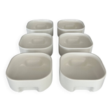 Bowls, ramekins (x6) Square by Makio Hasuike for Revelli, Italy 70's