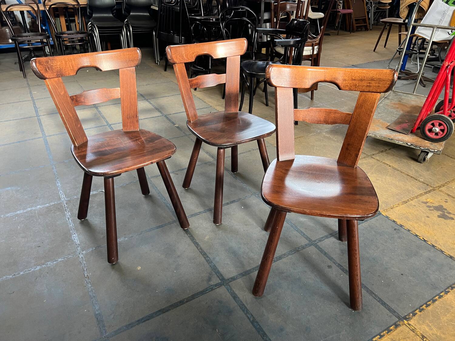 Set of 3 Brutalist Chairs