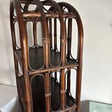 Rattan shelf / bookcase with cabinet