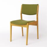 Vintage Scandinavian Oak Chair, 1970s, Norwegian Design, Newly Upholstered