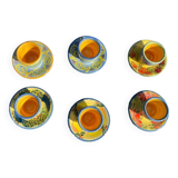 Set of 6 egg cups - Galtié Pottery