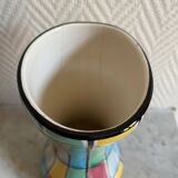 Schramberg Majolika Fabrik ceramic vase Mondrian style