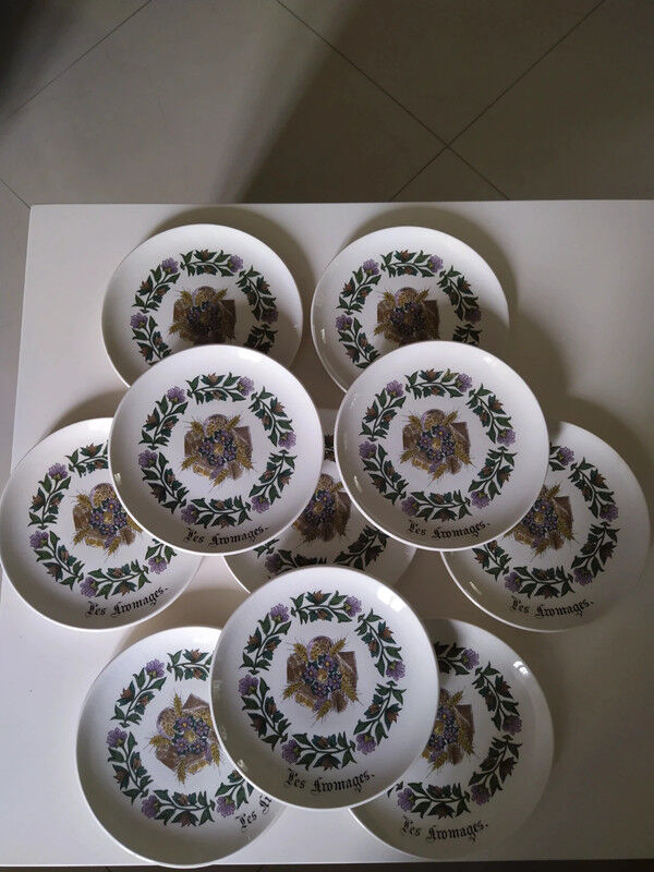 10 Gien cheese plates