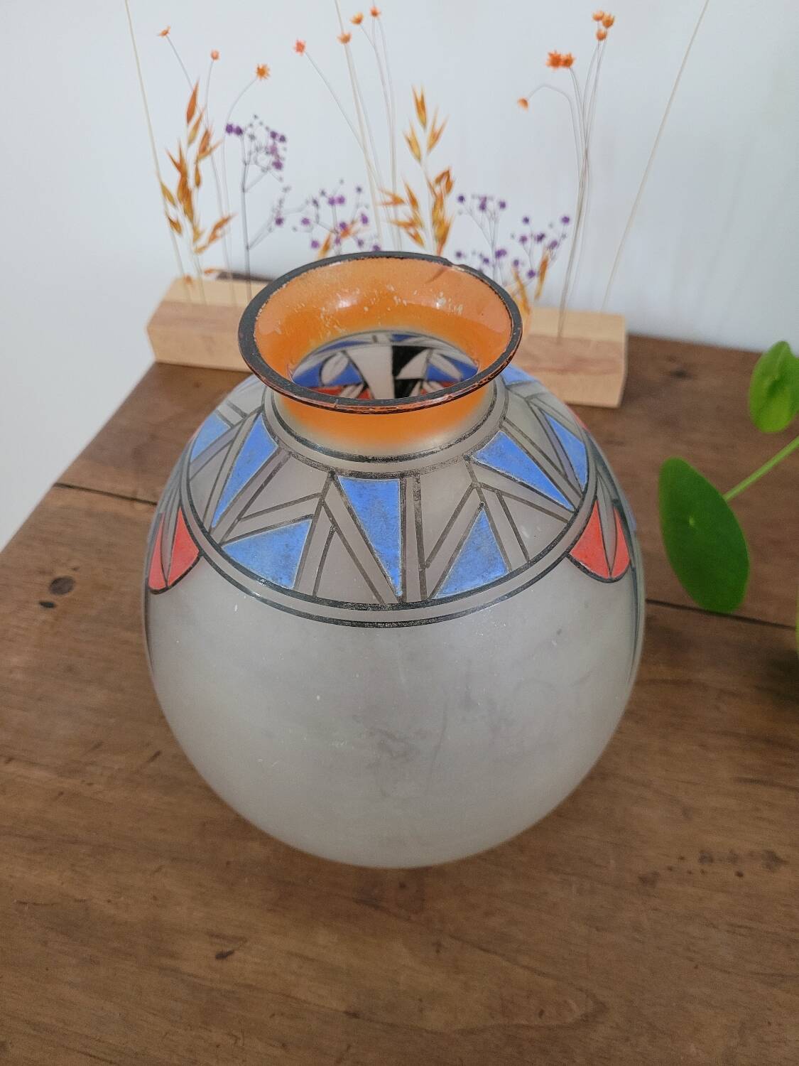 Vase Joma début XXe motif art déco