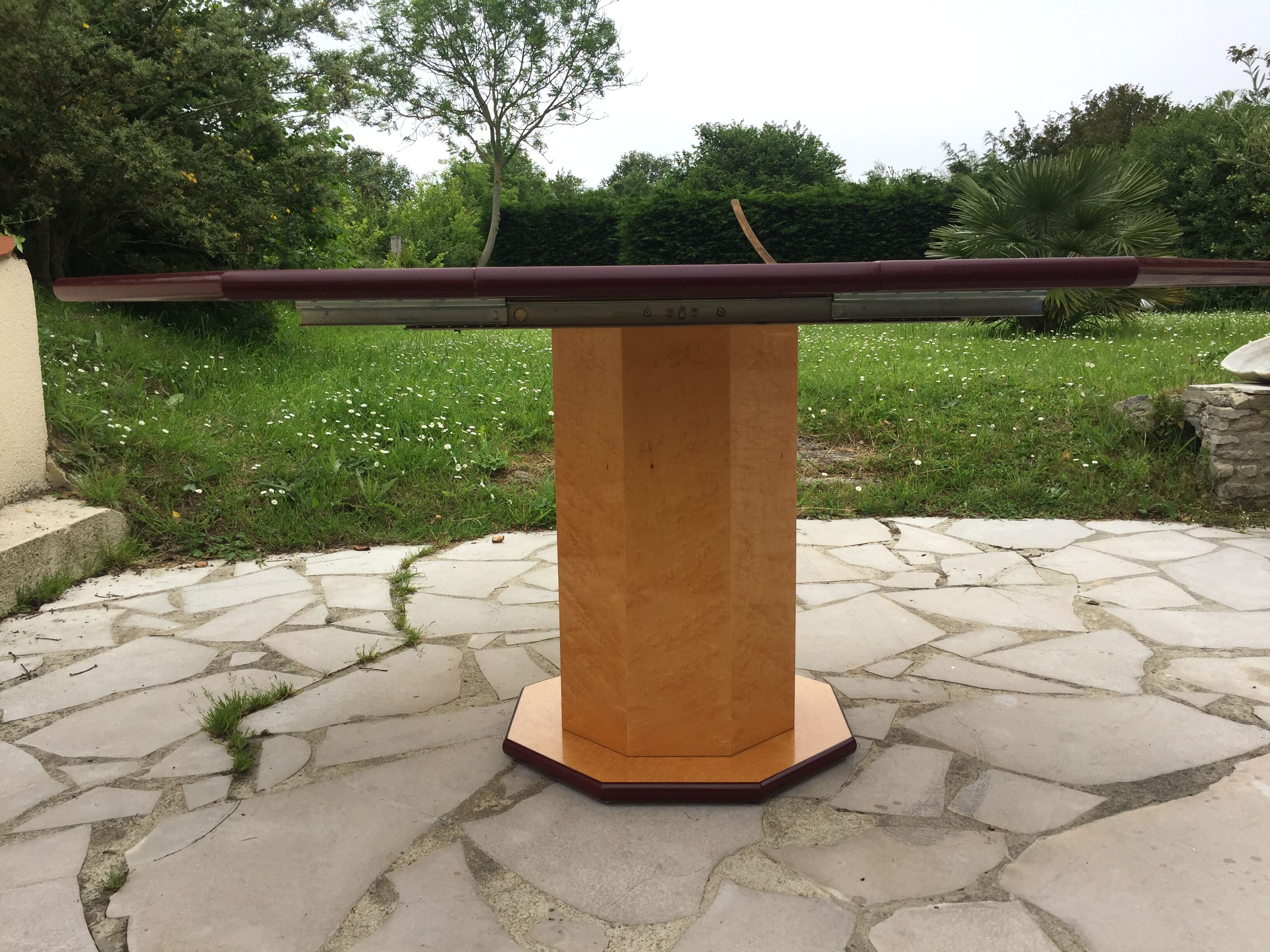 Table vintage en sycomore de Mario Sabot 1970