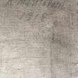 "portrait of man" oil on canvas signed mantovani 1918