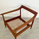 Old vintage teak armchair design Walter Knoll for Knoll Antimott Germany 1960s