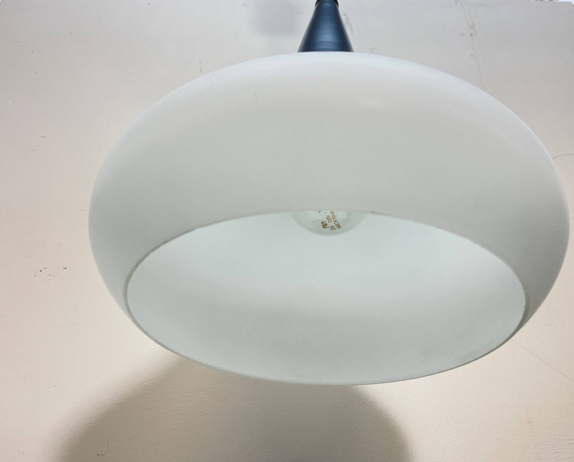 Vintage pendant lamp made of opal glass