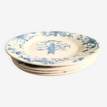 Plate XIX° in Gien with Asian plant motifs