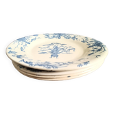 Assiette XIX° en Gien à motifs végétaux asiatiques