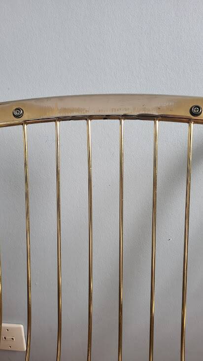 Golden metal chairs Cidue Italy 1970