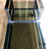 Smoked glass chrome coffee table