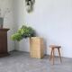 Golden oak tripod stool