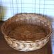 Panier Corbeille ronde osier tressage vintage