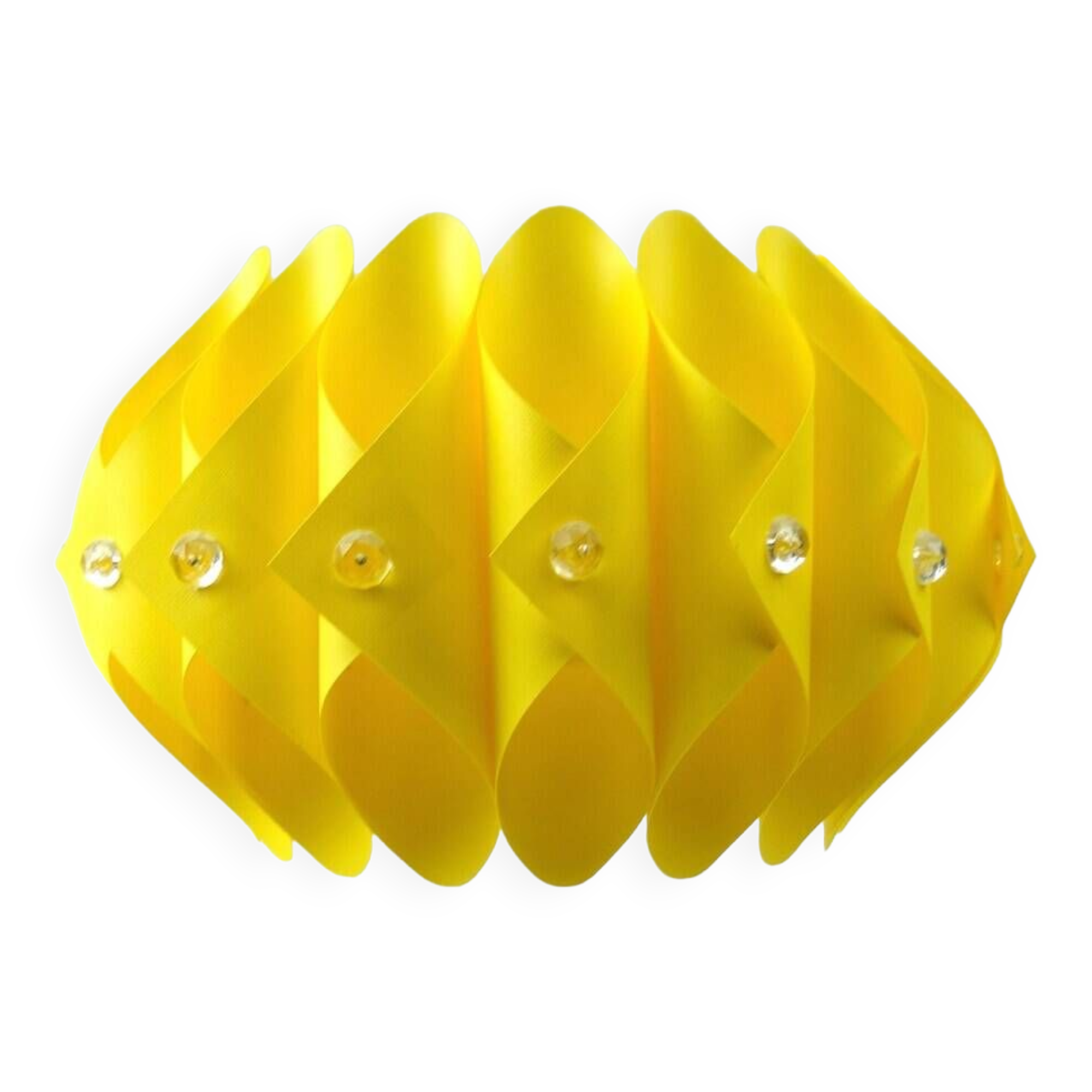 yellow mid century vintage loops pendant lamp