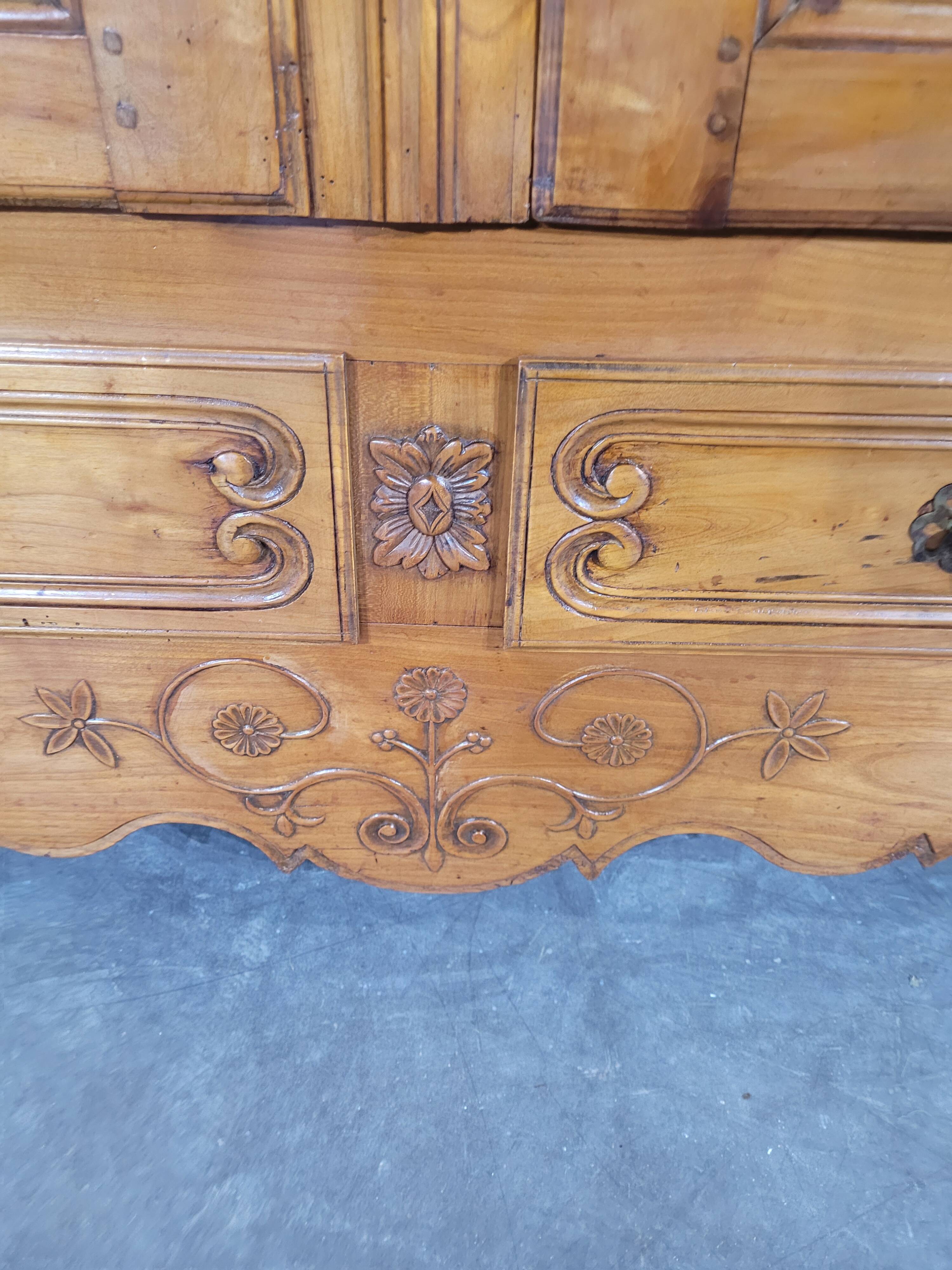 Small Louis XV cherry wood low cabinet
