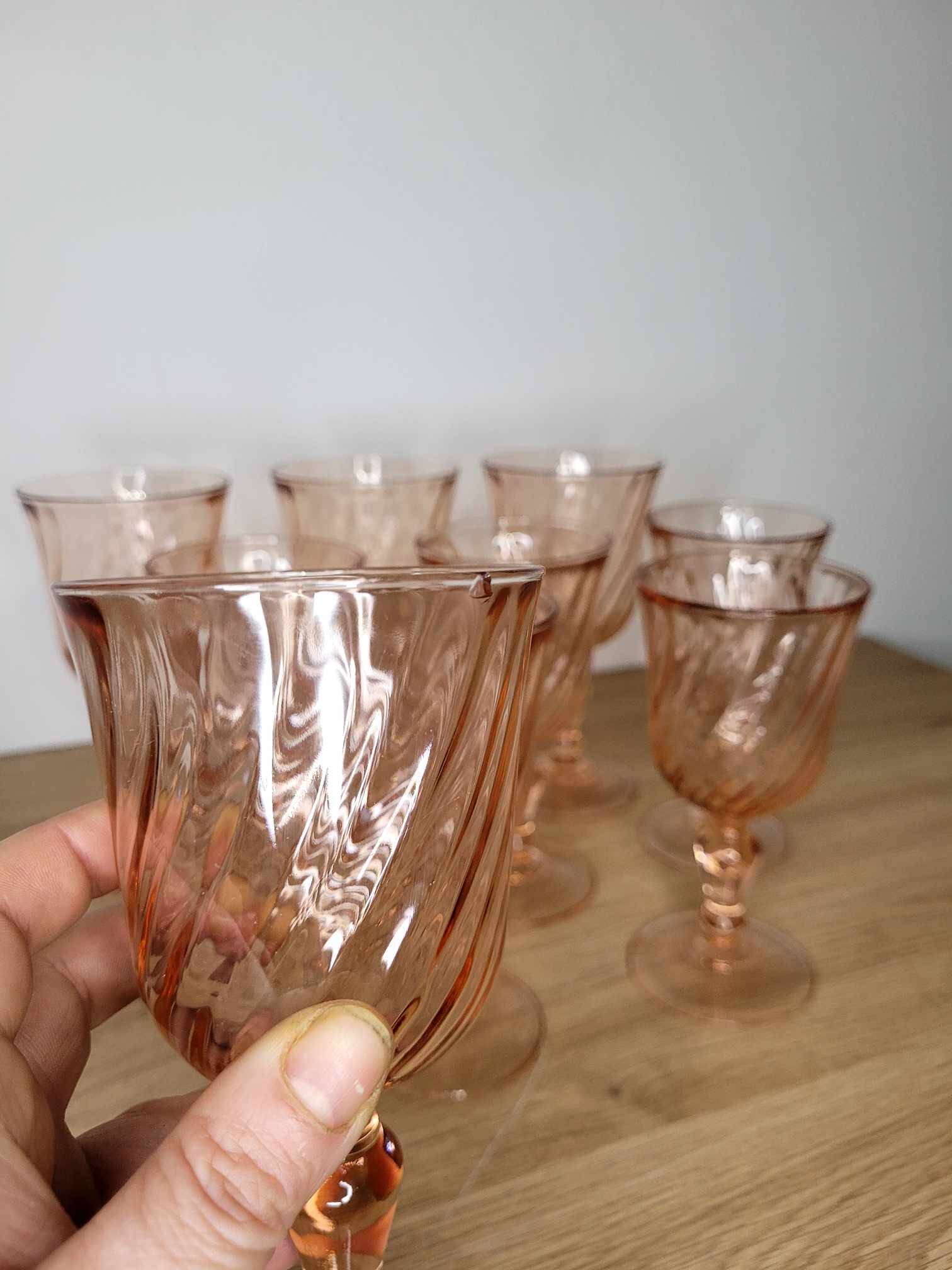 9 Rosaline Arcoroc Luminarc stemmed glasses