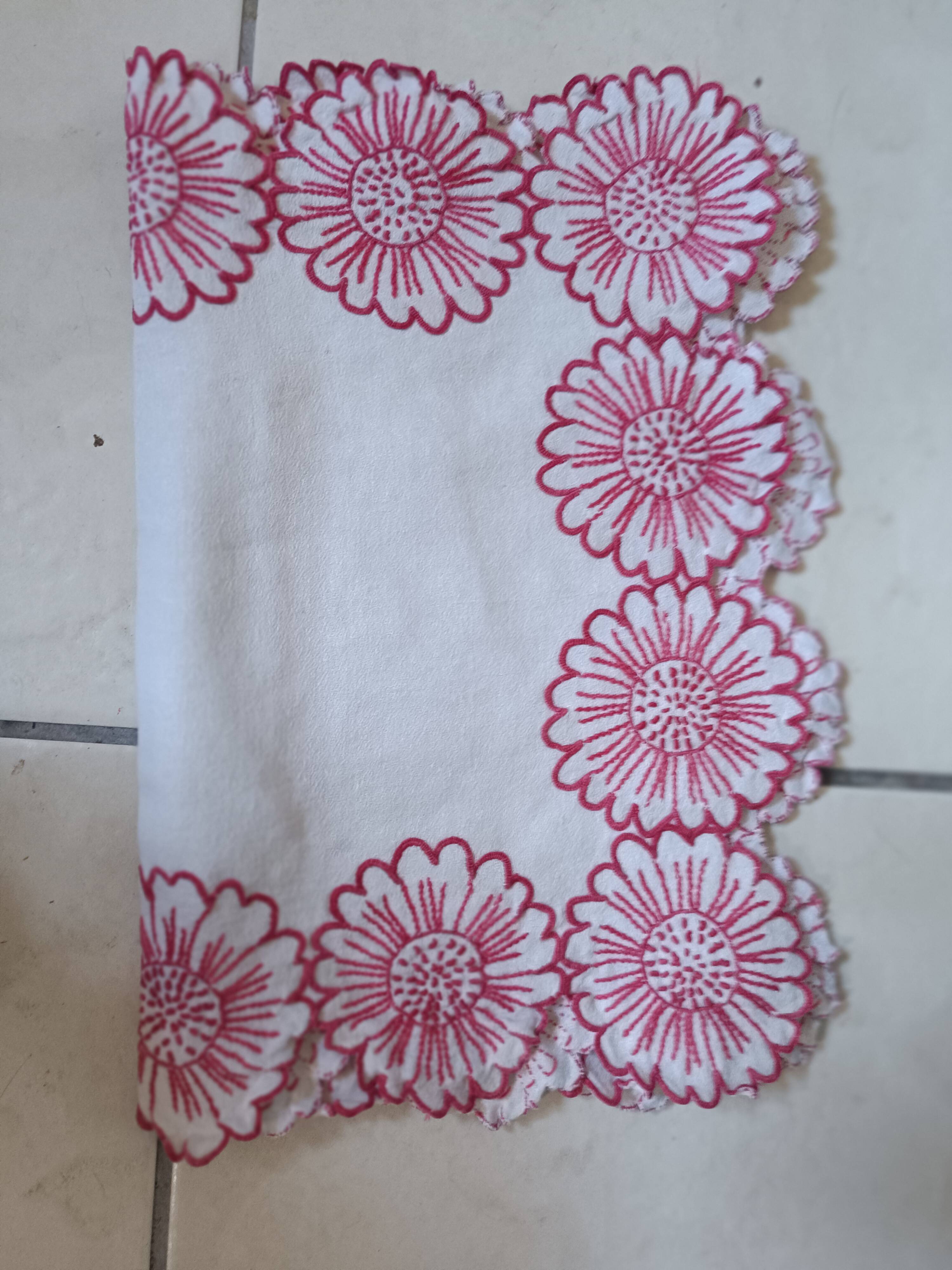 Table runner or other. Hand embroidered.