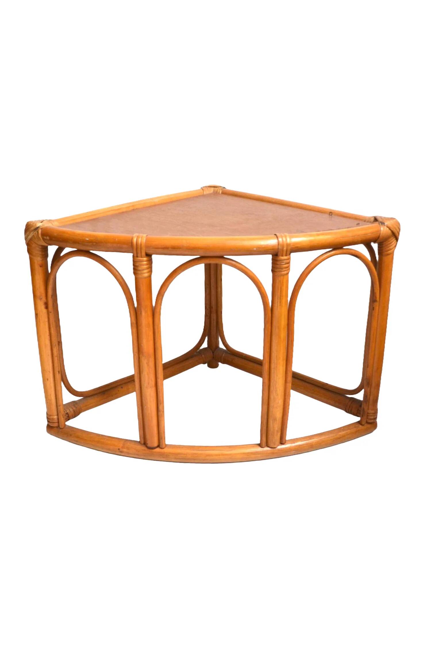 Rattan corner cabinet