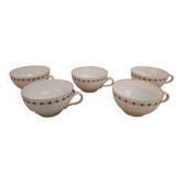 5 fine porcelain cups