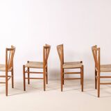 4x J80 Dining Chair by Jørgen Bækmark in Oak, 1967 FDB Møbler, Denmark