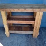 Old solid wood workbench furniture