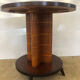 Round art deco veneer side table, France, 1920-1930s
