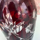 Bohemian crystal overlay vase