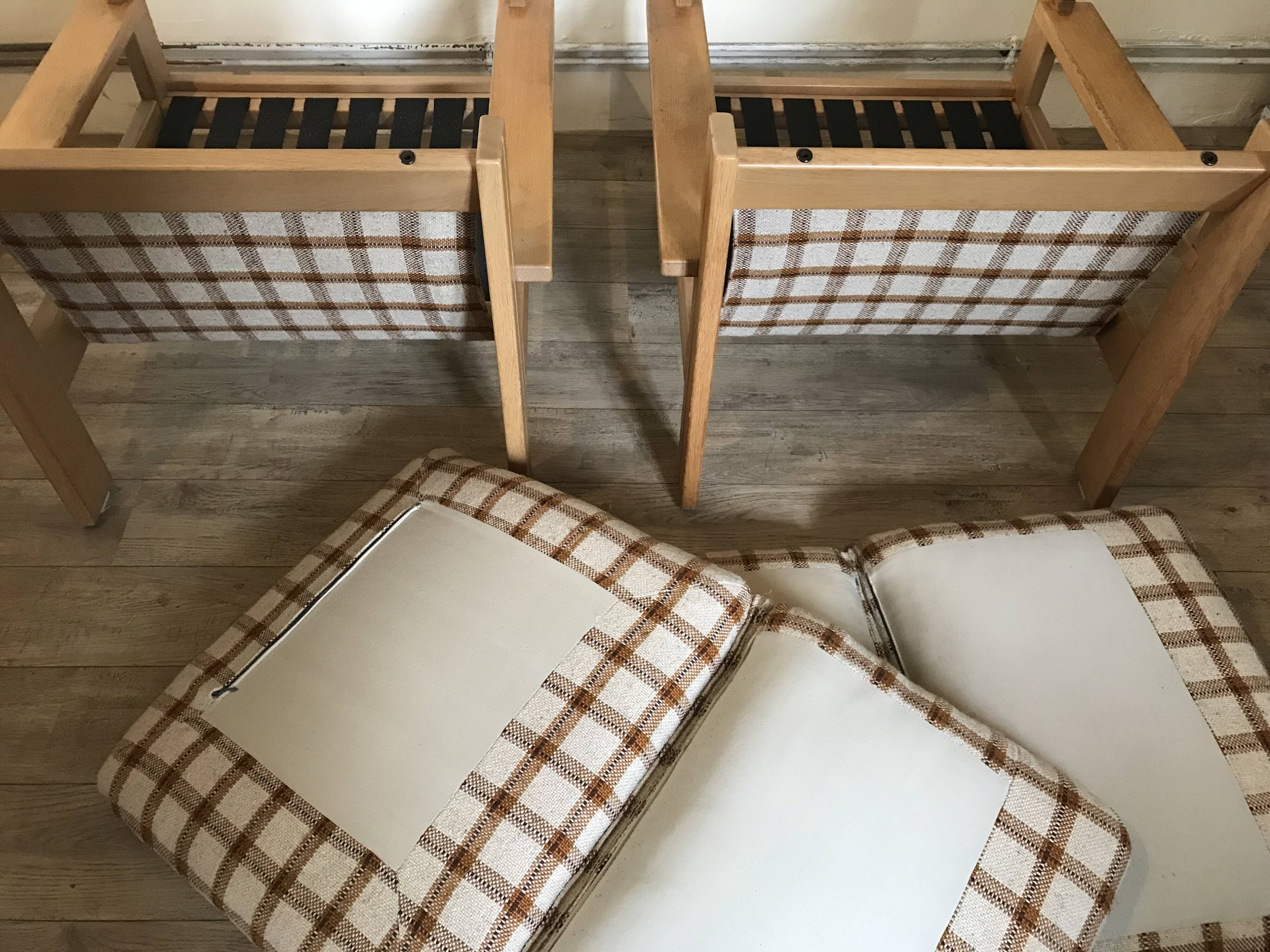 Pair of brutalist armchairs circa 1980's