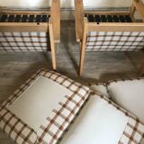 Pair of brutalist armchairs circa 1980's